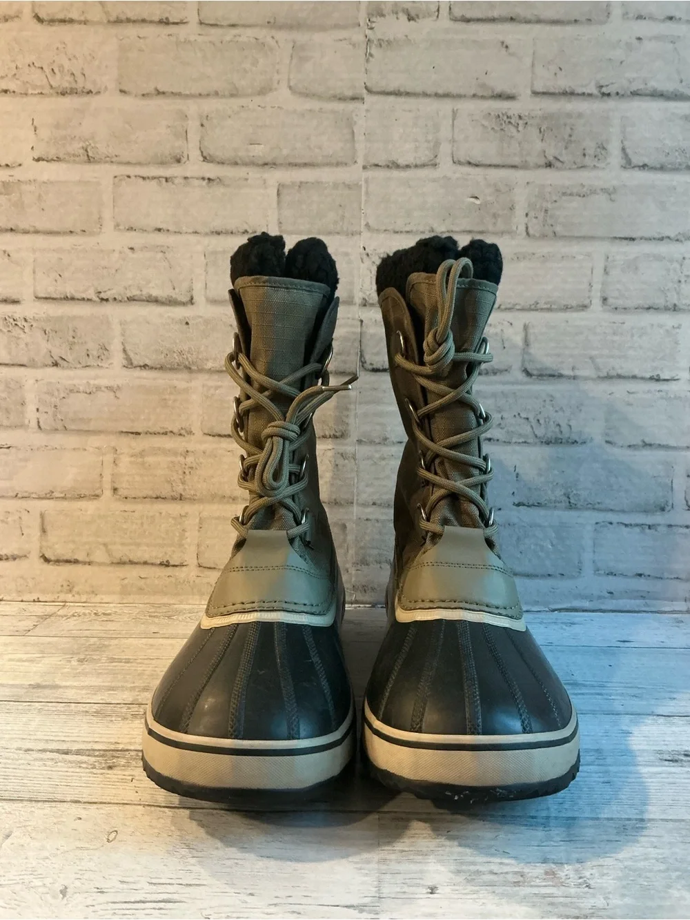 Sorel Men’s Size 13 1964 Pac Nylon Boot Waterproof -Sage/Dark Moss